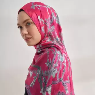 ARMANDA - 4464 Van Gogh Şal - Fuşya