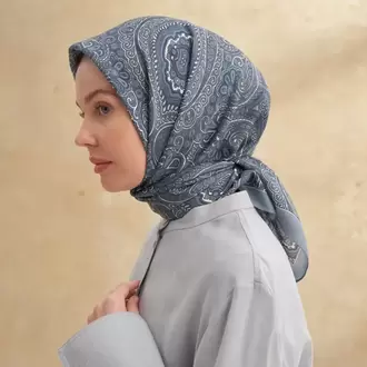 ARMANDA - 3156 Ayesha Desen Eşarp - İndigo