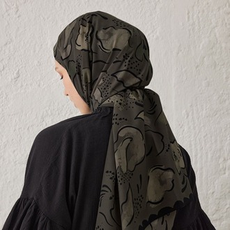 Fresh Scarfs - Aria Desen Şal - Koyu Vizon