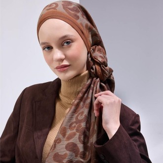SİLK HOME - Urban Hours Harmony Taba Mayda Şal 190X70