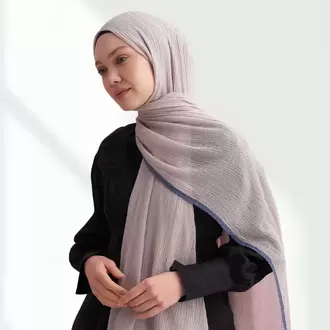 ARMANDA - 3352 Müslin Biyeli Şal - Duman