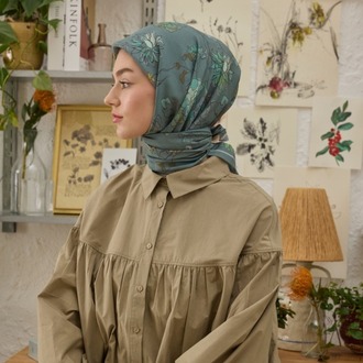Fresh Scarfs - Delia Desen Pamuk İpek Eşarp -