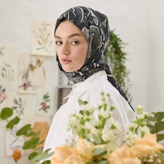 Fresh Scarfs - Aria Desen Şal - Siyah