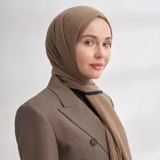 ARMANDA - 3352 Müslin Biyeli Şal - Kül