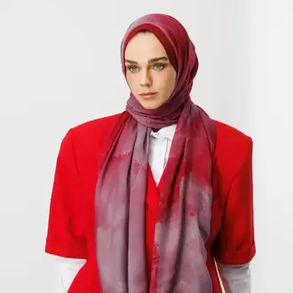 MOONCORN - Moreal Desen Rami Şal - Bordo