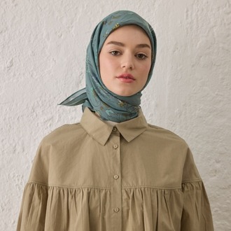 Fresh Scarfs - Delia Desen Pamuk İpek Eşarp -