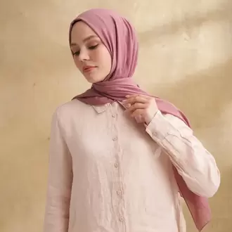 ARMANDA - 3009 Rustik Pamuksu Şal - Gül Kurusu