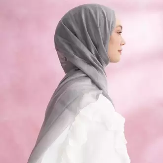 ARMANDA - 3324 İpekli Ruby Şal - Gümüş
