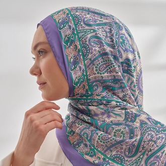 ARMANDA - 6035 Pashmina Desen Şal - Leylak