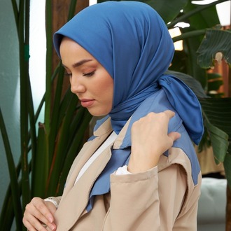 Silk Home Twill Eşarp 11343 - İndigo