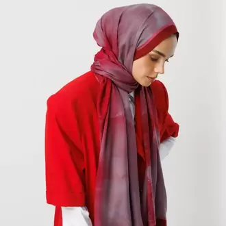 MOONCORN - Moreal Desen Rami Şal - Bordo
