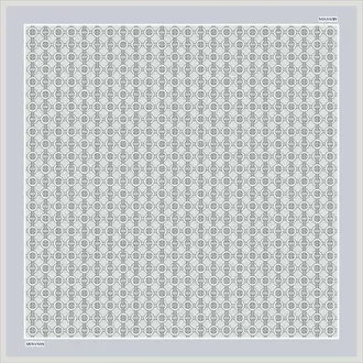 ARMANDA - 4350 Soil Desen Twill İpek Eşarp - Gri