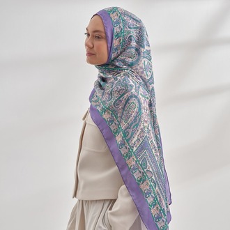 ARMANDA - 6035 Pashmina Desen Şal - Leylak