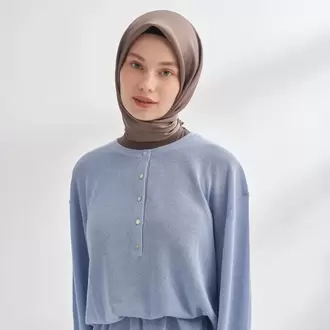ARMANDA - 4400 Premium Twill İpek Eşarp - Toprak