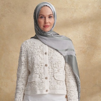 Armanda - 3304 Fiori Jakar Leopar Desen - Keten Yeşili