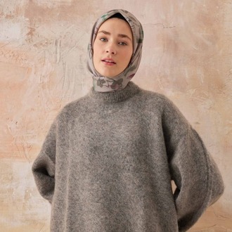 FRESH SCARFS - Hera Desen Pamuk İpek Eşarp - Leylak