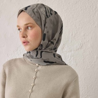FRESH SCARFS - Aura Desen Şal - Gri