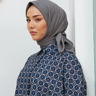Silk Home Twill Eşarp 11343 - Füme