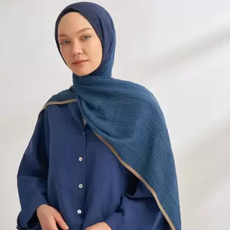 ARMANDA - 3359 Müslin Degrade - Lacivert - İndigo
