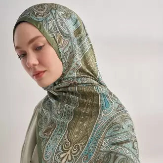 ARMANDA - VUAL MYSTIC DESEN ŞAL - HAKİ 