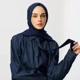 MOONCORN - Yün İpek Şal - Safir