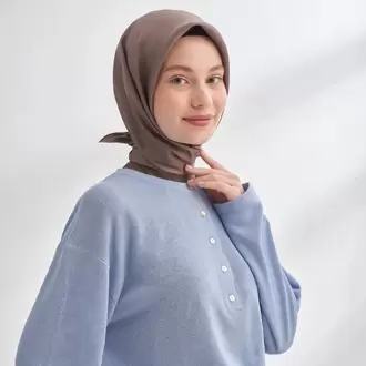 ARMANDA - 4400 Premium Twill İpek Eşarp - Toprak