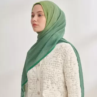 ARMANDA - 3359 Müslin Degrade - Kaşmir - Yağ Yeşili