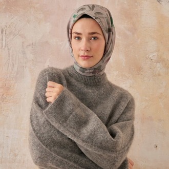 FRESH SCARFS - Hera Desen Pamuk İpek Eşarp - Leylak