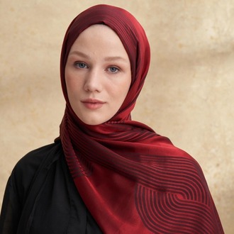 Armanda - 3305 Fiori Jakar Line Desen - Bordo