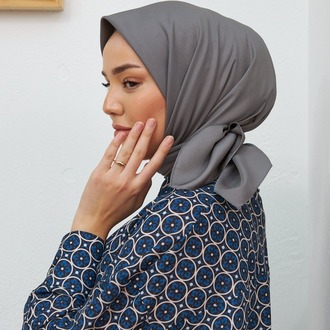 Silk Home Twill Eşarp 11343 - Füme