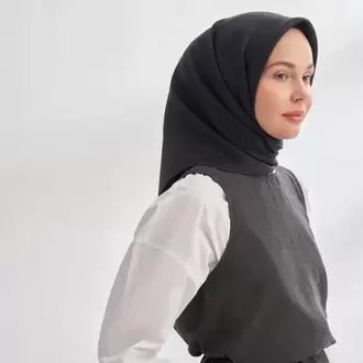 ARMANDA - 4400 Premium Twill İpek Eşarp - Siyah
