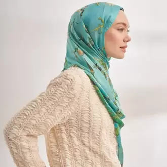 ARMANDA - 4464 Van Gogh Şal - Nil Yeşili