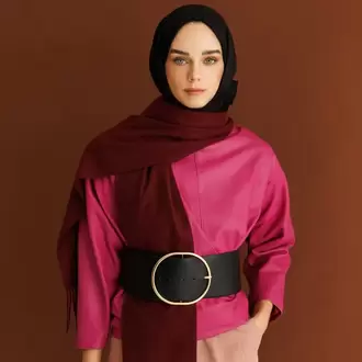MOONCORN - Yün Atkı - Bordo