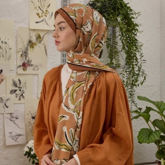 Fresh Scarfs - Aspen Desen Şal - Somon