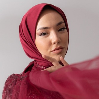 Silk Home Twill Eşarp 11343 - Bordo