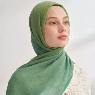 ARMANDA - 3359 Müslin Degrade - Kaşmir - Yağ Yeşili