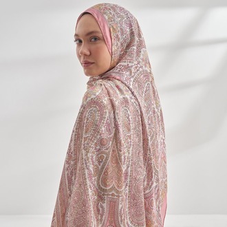 ARMANDA - 6035 Pashmina Desen Şal - Pudra