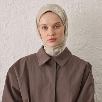 FRESH SCARFS - Perla Desen Pamuk İpek Eşarp - Gümüş