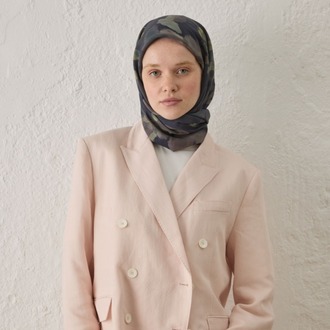 FRESH SCARFS - İsla Desen Pamuk İpek Eşarp - Siyah