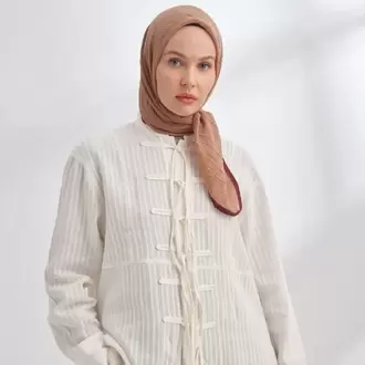ARMANDA - 3353 Müslin Biyeli Eşarp - Deve Tüyü