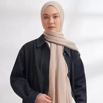 ARMANDA - 3352 Müslin Biyeli Şal - TAŞ