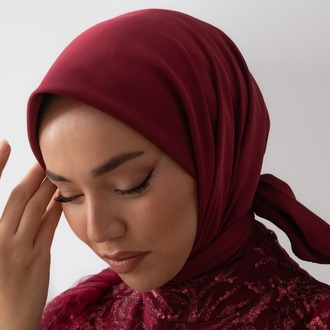 Silk Home Twill Eşarp 11343 - Bordo