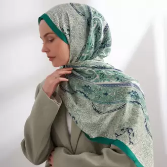 ARMANDA - VUAL NUIT DESEN ŞAL - BENETTON YEŞİLİ