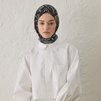 Fresh Scarfs - Aria Desen Şal - Siyah