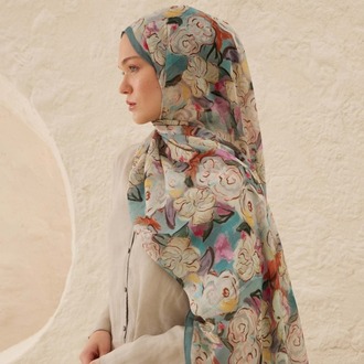 FRESH SCARFS - Linda Desen Rami Şal - İndigo