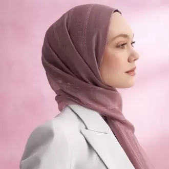 ARMANDA - 3324 İpekli Ruby Şal - Leylak