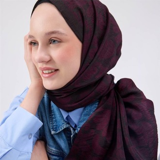 SİLK HOME - Urban Hours Harmony Koyu Kahverengi Mayda Şal 190X70