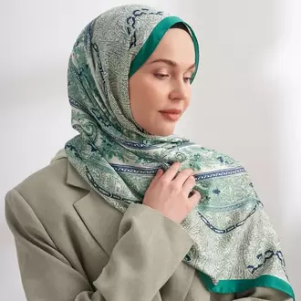 ARMANDA - VUAL NUIT DESEN ŞAL - BENETTON YEŞİLİ