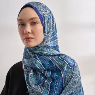 ARMANDA - 4456 Mystic Desen Şal - Saks