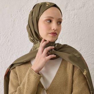 Fresh Scarfs - Hazel Desen Şal - Askeri Haki